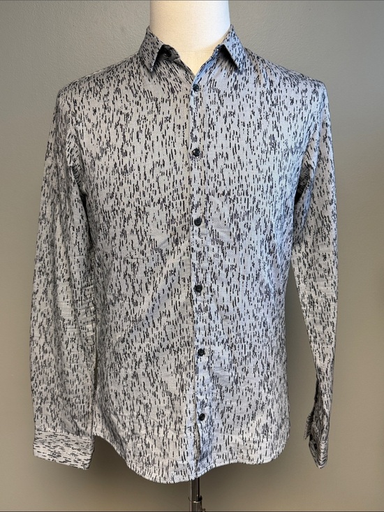 HUGO Other - Hugo Boss Slim Fit Shirt Men’s Small Gray Pattern Button Front